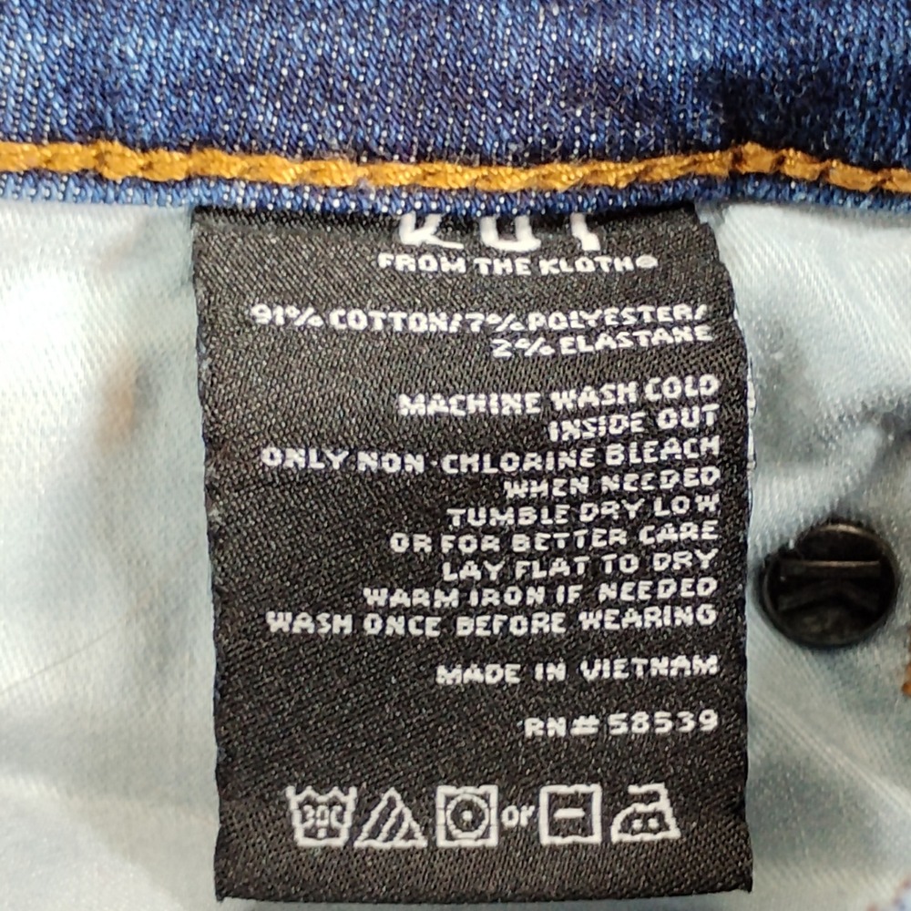 KUT from the Kloth Natalie Bootcut Jeans Womens 14 Blue High Rise Fab Ab Denim - Picture 9 of 11